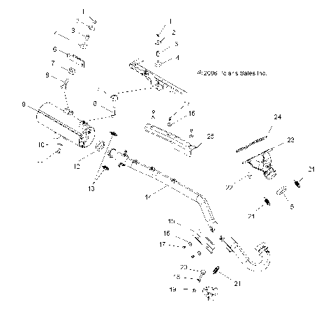 EXHAUST SYSTEM - A07MH68AX/AY/AZ (49ATVEXHAUST07700)