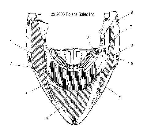 BODY, HOOD FOAM, FOIL and SCREENS - S08PR6/PS6/PR7/PS7 (49SNOWHOODSCFL08SB)