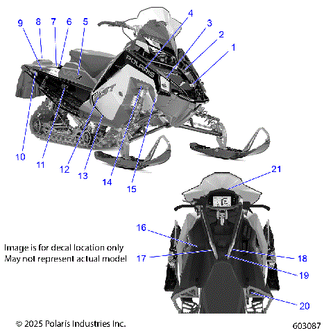 BODY, DECAL, BLACK SIDE PANEL W/BLUE DUSK ACCENT - S26TDZ8MS (603087)