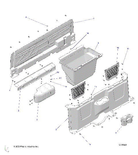 BODY, FLOOR CLOSEOFFS and BIN - R23MAU57B4/B9 (C730929)
