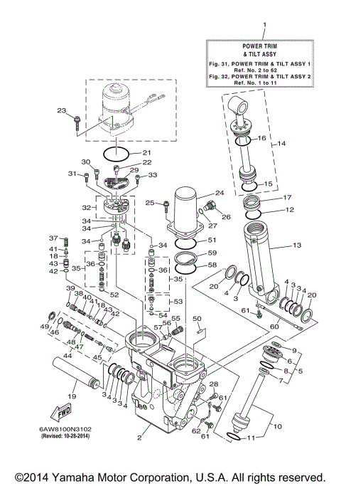 POWER TRIM TILT ASSY 1 6AX:1006014-