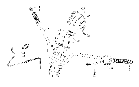 HANDLEBAR AND CONTROL ASSEMBLY [92718]
