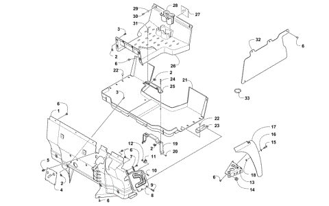 CONSOLE, FLOOR PANEL & STORAGE BOX ASSEMBLY