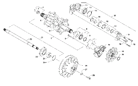 DRIVE TRAIN SHAFTS AND BRAKE ASSEMBLIES [103387]