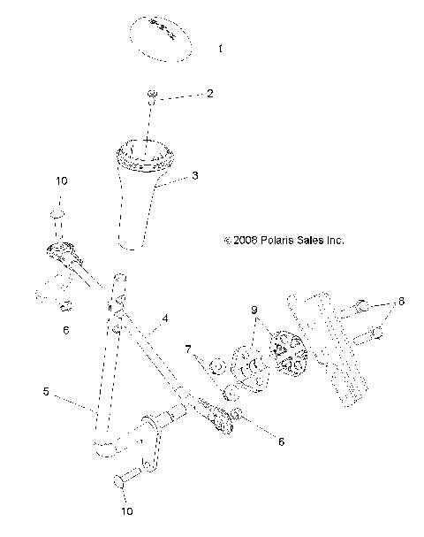DRIVE TRAIN, GEAR SELECTOR - A13NA32FA (49ATVGEARSELECT10TBLZR)