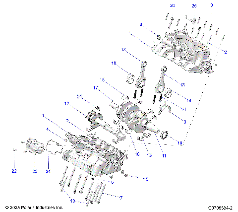 ENGINE, CRANKCASE AND CRANKSHAFT