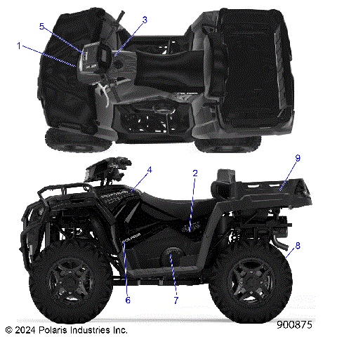 BODY, DECALS, GRAPHIC - A25SWE57F1/C1/E1 (900875)