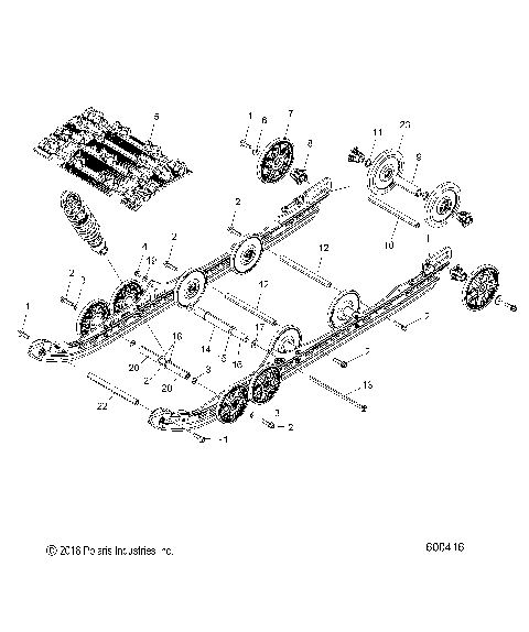 SUSPENSION, REAR and TRACK - S17DDJ8 ALL OPTIONS (600416)