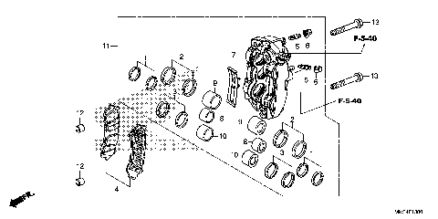 LEFT FRONT BRAKE CALIPER