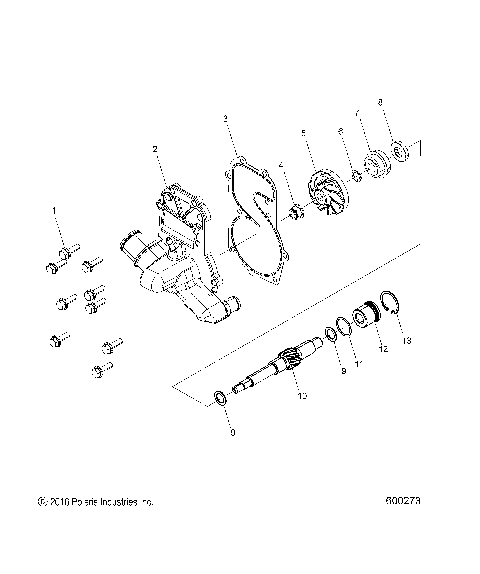 ENGINE, WATER PUMP - S19ELS8PS/PEB ALL OPTIONS (600042)