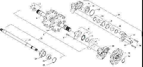 DRIVE TRAIN SHAFTS AND BRAKE ASSEMBLIES [107022]