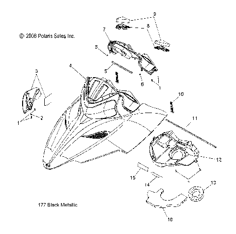 BODY, HOOD ASM. - S09PB6FS/FE (49SNOWHOOD09SHIFT)