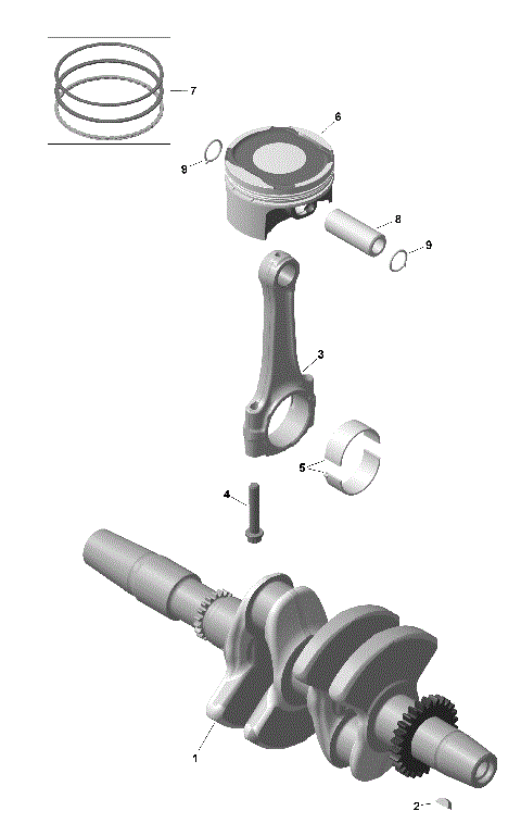 01- ROTAX - Crankshaft and Pistons