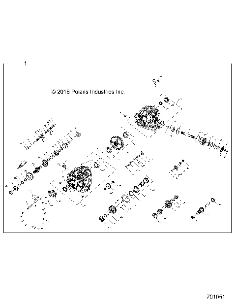 DRIVE TRAIN, MAIN GEARCASE INTERNALS - Z16VDE92NH/NW (701051)
