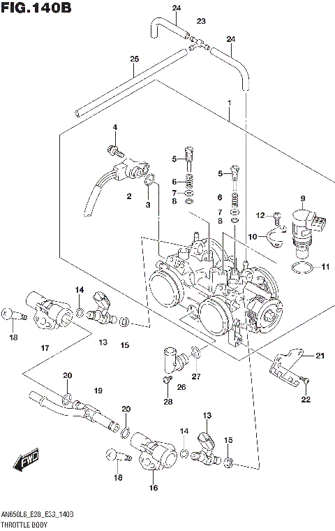 THROTTLE BODY (AN650ZL6 E28)