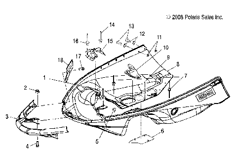 BODY, NOSEPAN and FRONT BUMPER - S09NJ5BS/BSF/BSL/BE (49SNOWNOSEPAN09TRAIL)