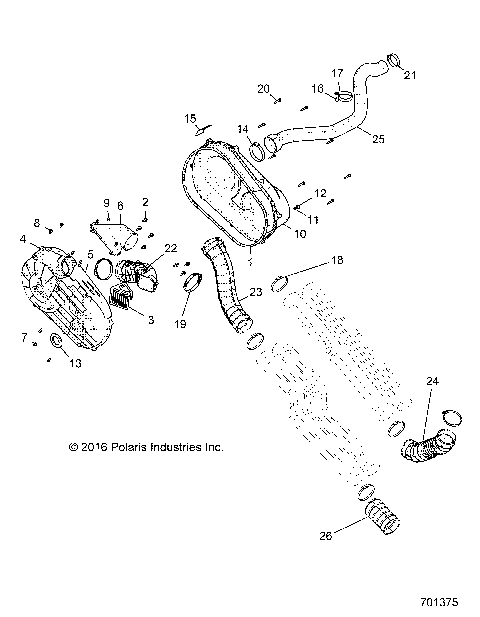DRIVE TRAIN, CLUTCH COVER AND DUCTING - R17RHE99AU (701375)