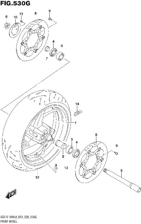FRONT WHEEL (GSX-S1000AL8 E33)