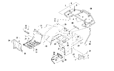 REAR BODY, RACK, AND TAILLIGHT ASSEMBLY [96198]