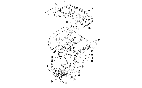 REAR RACK, BODY PANEL, AND FOOTWELL ASSEMBLIES [97374]