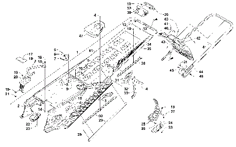 TUNNEL, REAR BUMPER, AND SNOWFLAP ASSEMBLY [101498]