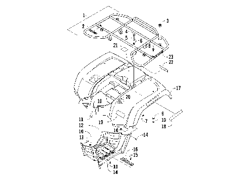 REAR RACK, BODY PANEL, AND FOOTWELL ASSEMBLIES [89531]
