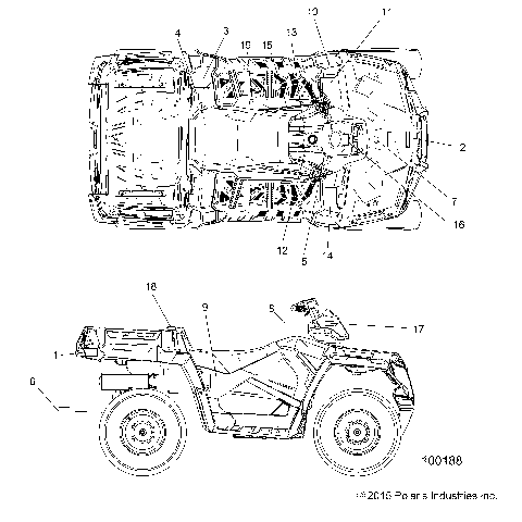BODY, DECALS - A16SUH57N6 (100188)