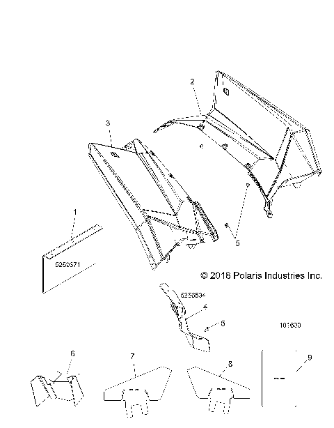 BODY, REAR CAB AND HEAT SHIELDS - A14GH9EAW (101609)