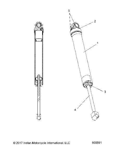 SUSPENSION, SHOCK, REAR TRACK (SP) - S21FJB8 ALL OPTIONS (600691C)