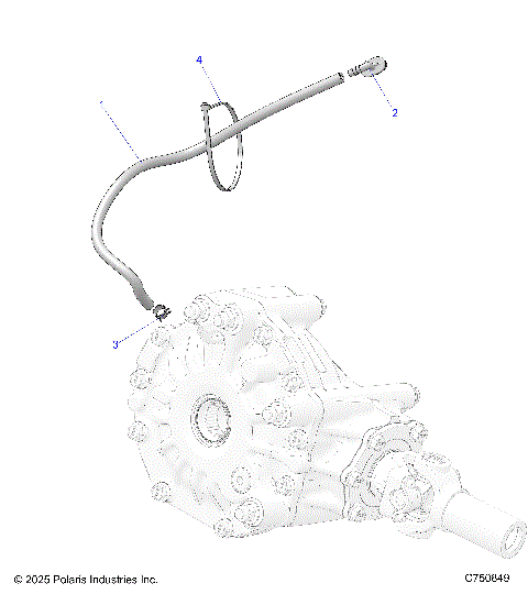DRIVE TRAIN, GEARCASE VENTING, REAR - Z25RRL2KAL (C750849)