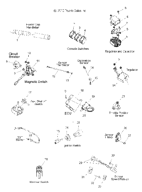 ELECTRICAL, SWITCHES, SENSORS and COMPONENTS - S11CG8/CH8 ALL OPTIONS (49SNOWELECT11800PRMK)