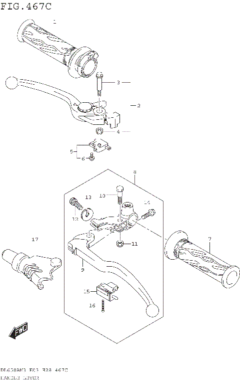 HANDLE LEVER (DL650AM3E33)