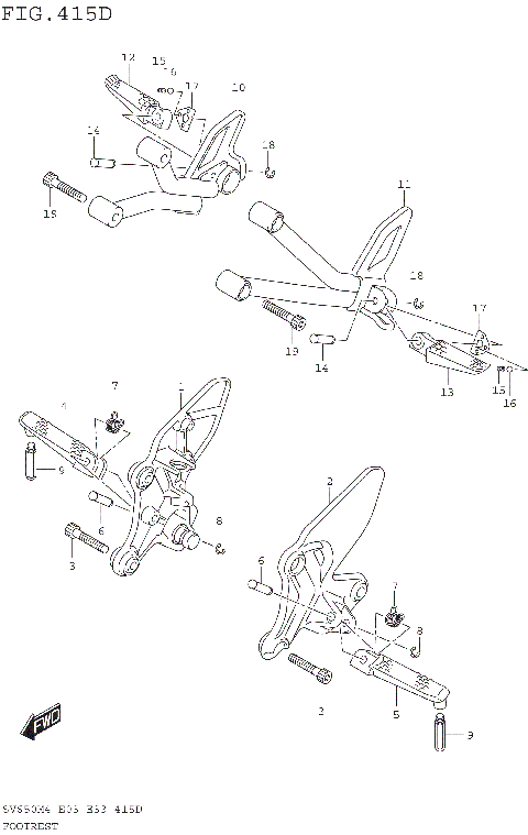 FOOTREST (SV650AM4 E33)