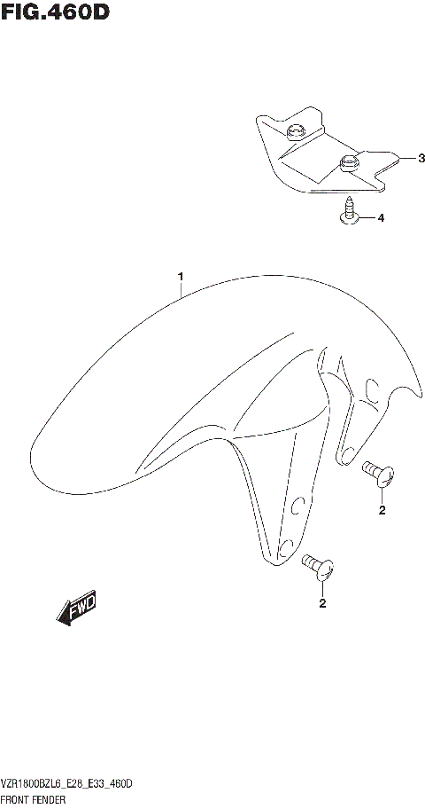 FRONT FENDER (FOR PGZ)  (VZR1800BZL6 E33)
