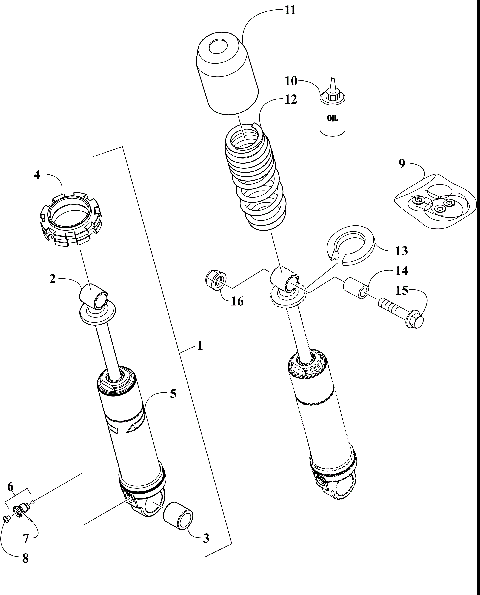 REAR SUSPENSION FRONT ARM SHOCK ABSORBER [108428]