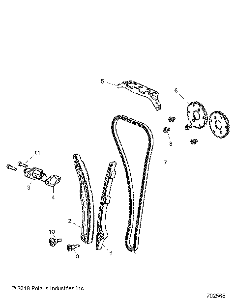 ENGINE, CAM CHAIN AND TENSIONER - Z18VEL92BK/BR/LK (702565)