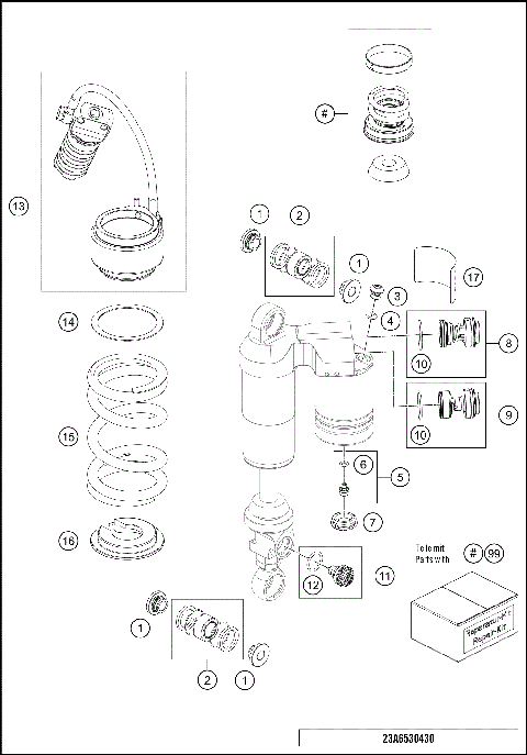 SHOCK ABSORBER DISASSEMBLED