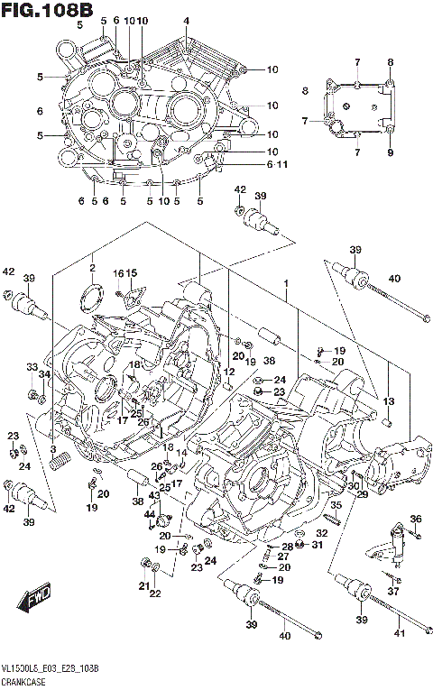 CRANKCASE (VL1500BL8 E28)