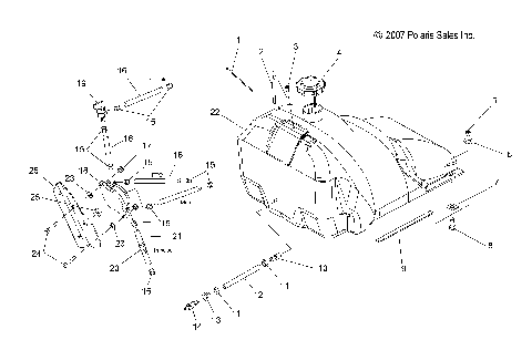 FUEL SYSTEM, FUEL TANK and PUMP - S08ND5BS (49SNOWFUEL08550)