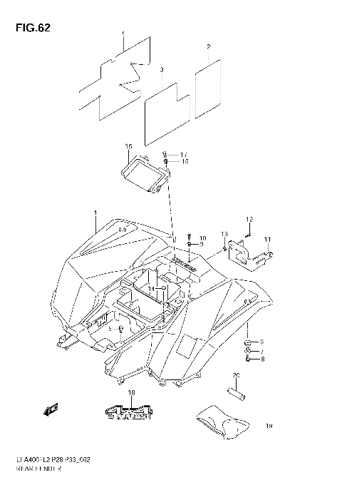 REAR FENDER (LT-A400F E28)