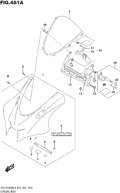 COWLING BODY (GSX-R1000A)