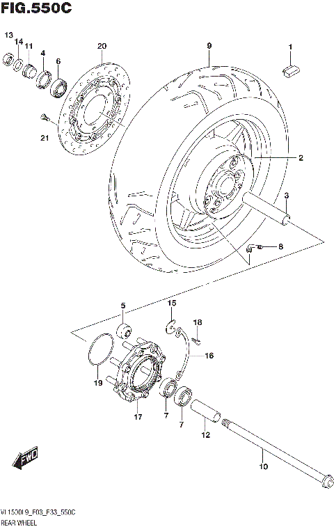 REAR WHEEL (VL1500TL9 E03)