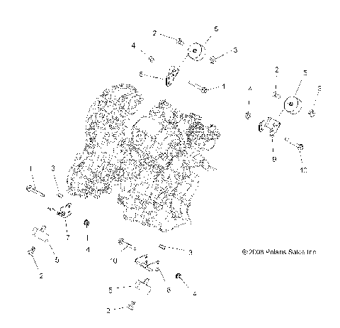 ENGINE, MOUNTING - A09ZN55FX (49ATVENGINEMTG09SPXP550)
