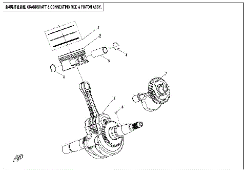 CRANKSHAFT & CONNECTING ROD & PISTON ASSY.
