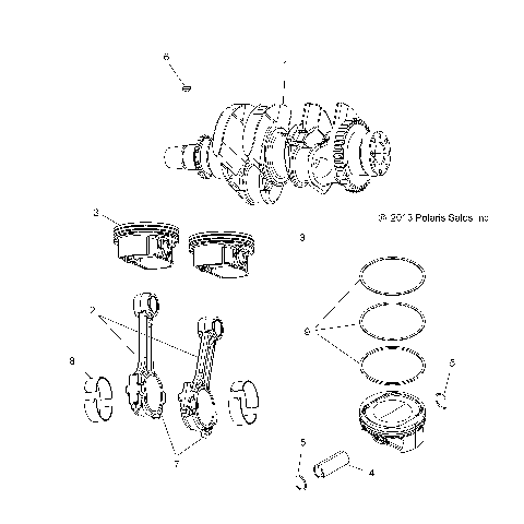 ENGINE, CRANKSHAFT and PISTON - A19SVS95CR/ER [49ATVCRANKSHAFT14SCRAM]