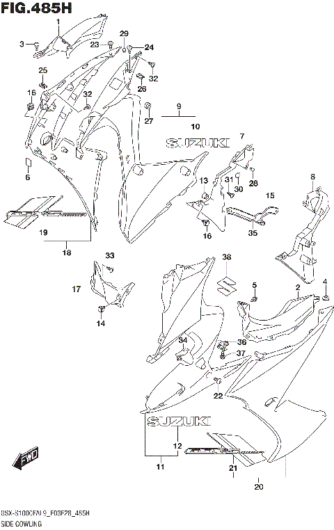 SIDE COWLING (GSX-S1000FZAL9 E28)