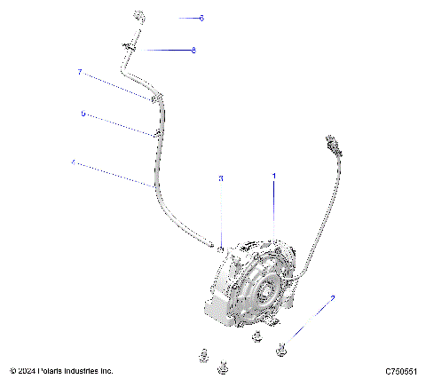 DRIVE TRAIN, FRONT GEARCASE MOUNTING - G25GAE99 (C750551)