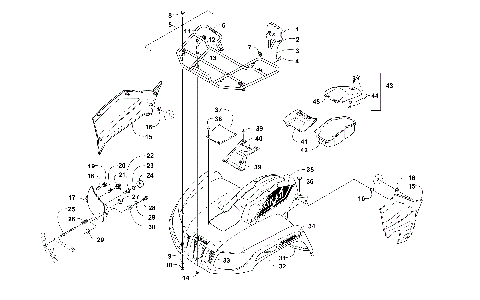 FRONT RACK, BODY PANEL, AND HEADLIGHT ASSEMBLIES [301069]