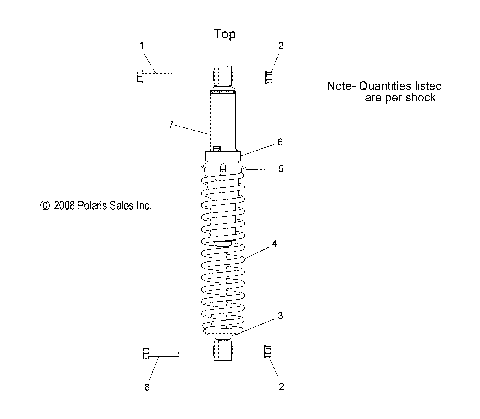 SUSPENSION, SHOCK, IFS (7043289) - S12PU7ESL/EEL (49SNOWSHOCKIFS09WIDE)
