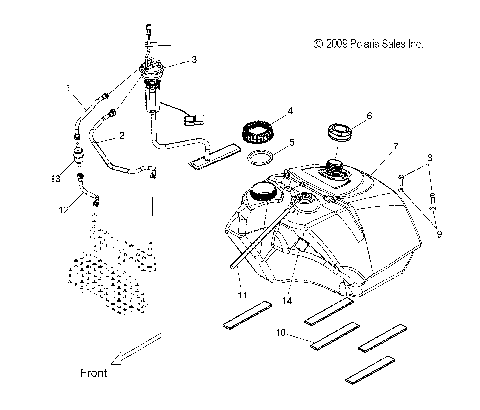FUEL SYSTEM, FUEL TANK and FUEL LINES - S12PU7ESL/EEL (49SNOWFUEL10WIDE)